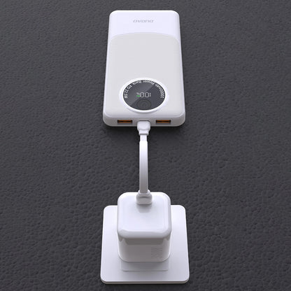 Externí baterie Dudao K12, 10000mAh, 22.5W, QC + PD, 1 x USB-C - 2 x USB-A, Bílá