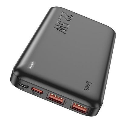 Externí baterie HOCO J101, 10000mAh, 22.5W, QC + PD, 1 x USB-C - 2 x USB-A, Černá