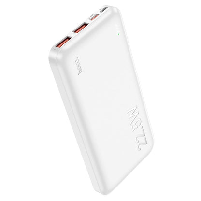 Externí baterie HOCO J101, 10000mAh, 22.5W, QC + PD, 1 x USB-C - 2 x USB-A, Bílá