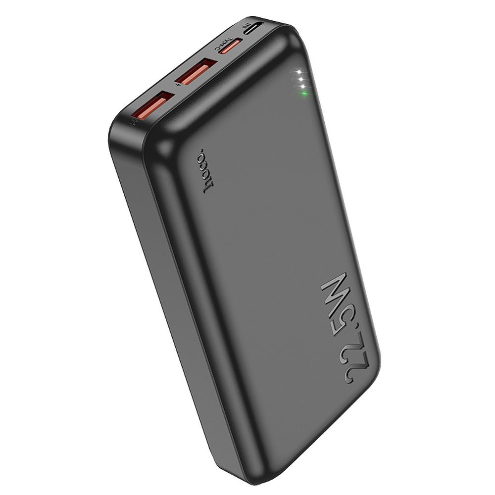 Externí baterie HOCO J101A, 20000mAh, 22.5W, QC + PD, 1 x USB-C - 2 x USB-A, Černá