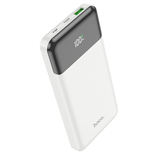 Externí baterie HOCO J102, 10000mAh, 20W, QC + PD, 1 x USB-A - 1 x USB-C, Bílá