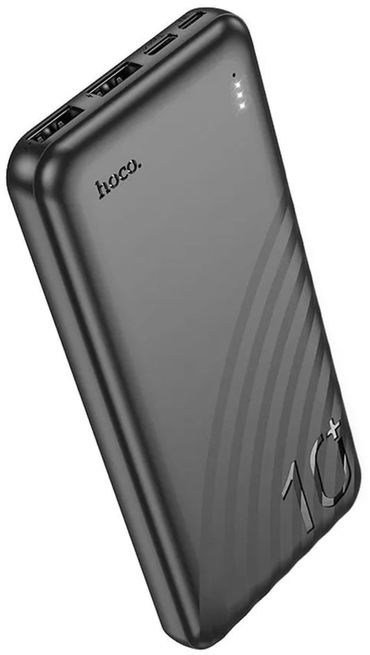 Externí baterie HOCO J123, 10000mAh, 10W, 2 x USB-A, Černá