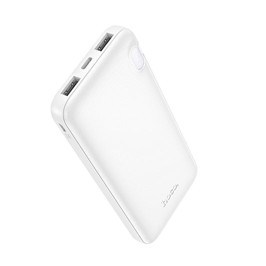 Externí baterie HOCO J128, 10000mAh, 10W, 2 x USB-A, bílá