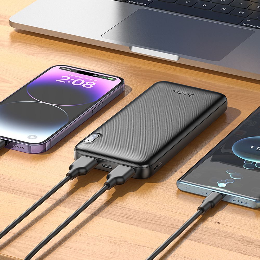 Externí baterie HOCO J128, 10000mAh, 10W, 2 x USB-A, Černá