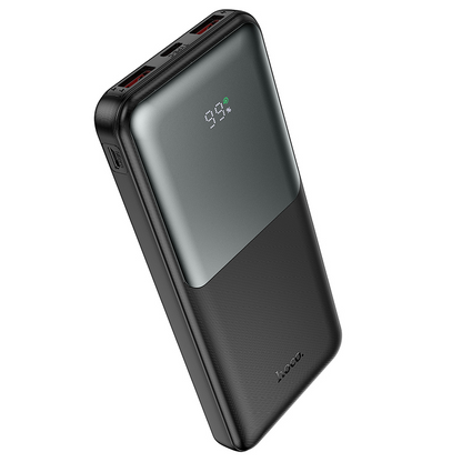 HOCO J136 Power Bank, 10000mAh, 22.5W, QC + PD, 1 x USB-C - 2 x USB-A, Black