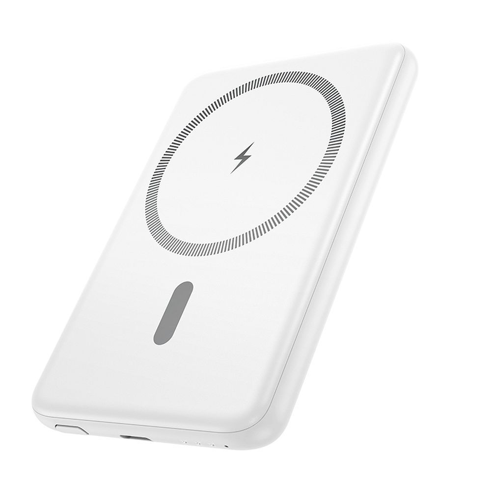 Bezdrátová externí baterie HOCO J140A, 5000mAh, 20W, PD + QI, 1 x USB-C, bílá