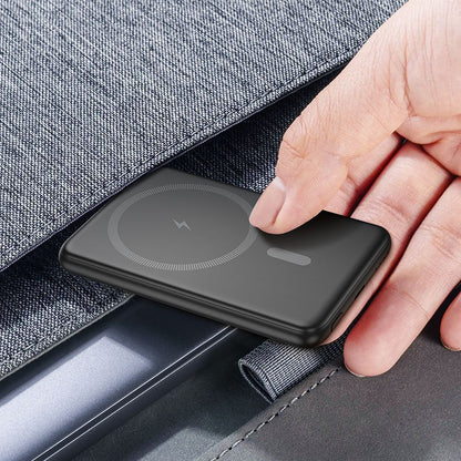 Externí baterie HOCO Wireless J140A, 5000mAh, 20W, PD + QI, 1 x USB-C, Černá