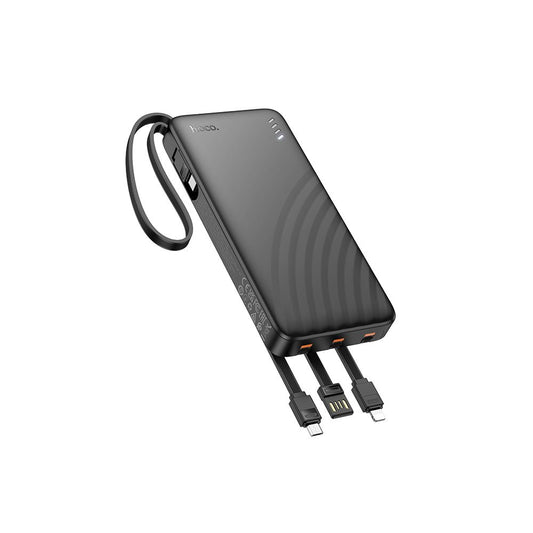 Externí baterie HOCO J146, 10000mAh, 10W, 1 x Lightning - 1 x microUSB - 1 x USB-A - 1 x USB-C, Černá