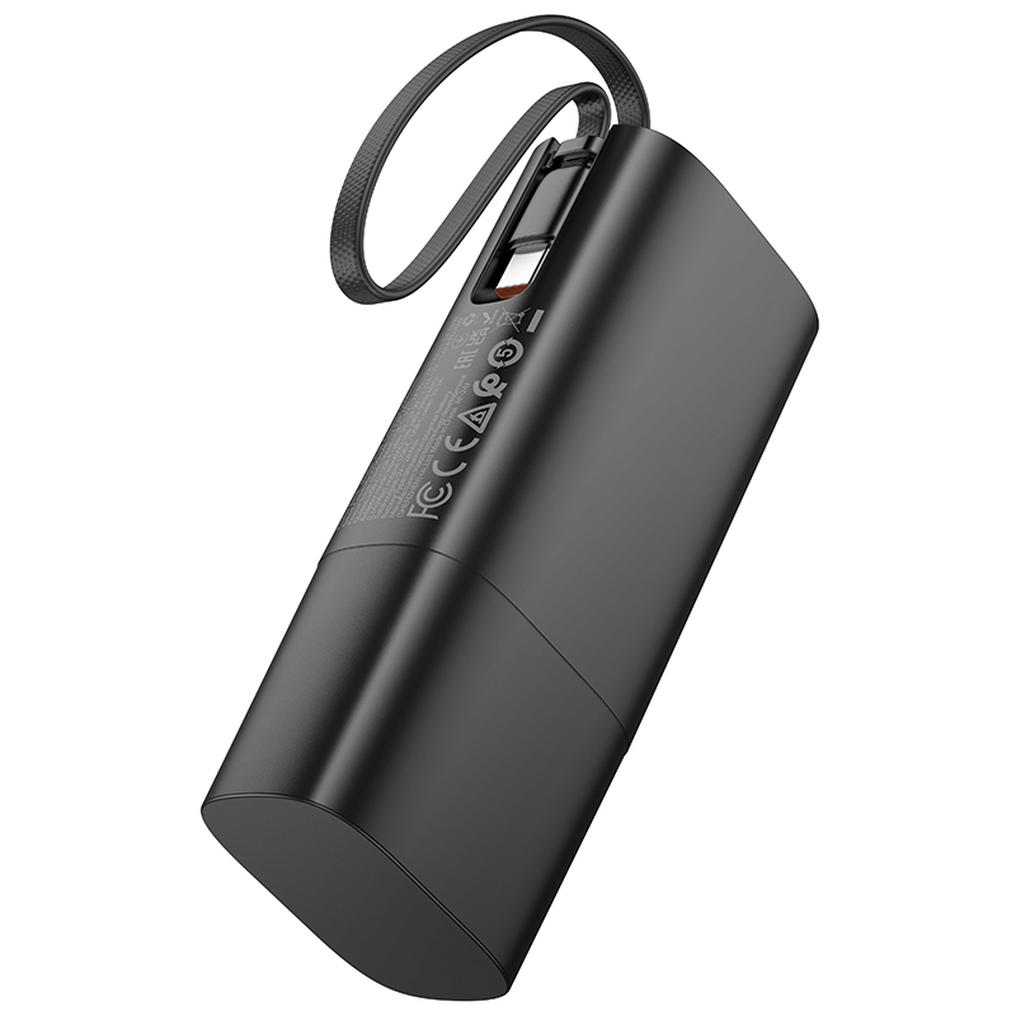 Powerbanka HOCO J148 2v1, 5000 mAh, 20 W, PD, 2× USB-C, černá