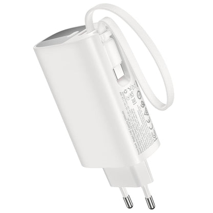 Powerbanka HOCO J148 2v1, 5000 mAh, 20 W, PD, 2× USB-C, bílá