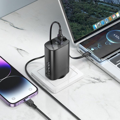 Powerbanka HOCO J148 2v1, 5000 mAh, 20 W, PD, 2× USB-C, černá