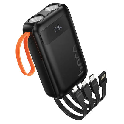 Externí baterie HOCO J151, 10000mAh, 10W, 1 x Lightning - 1 x microUSB - 1 x USB-A - 1 x USB-C, Černá