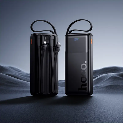 Externí baterie HOCO J156 Founder, 10000mAh, 22.5W, QC + PD, 1 x Lightning - 1 x microUSB - 1 x USB-A - 2 x USB-C, černá