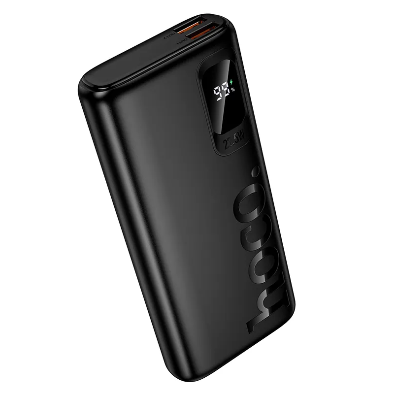 Externí baterie HOCO J158 Pro, 10000mAh, 22,5W, QC + PD, 1 x USB-C - 2 x USB-A, Černá