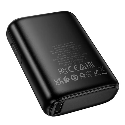 Externí baterie HOCO J158, 5000mAh, 10W, 1 x USB-A, černá