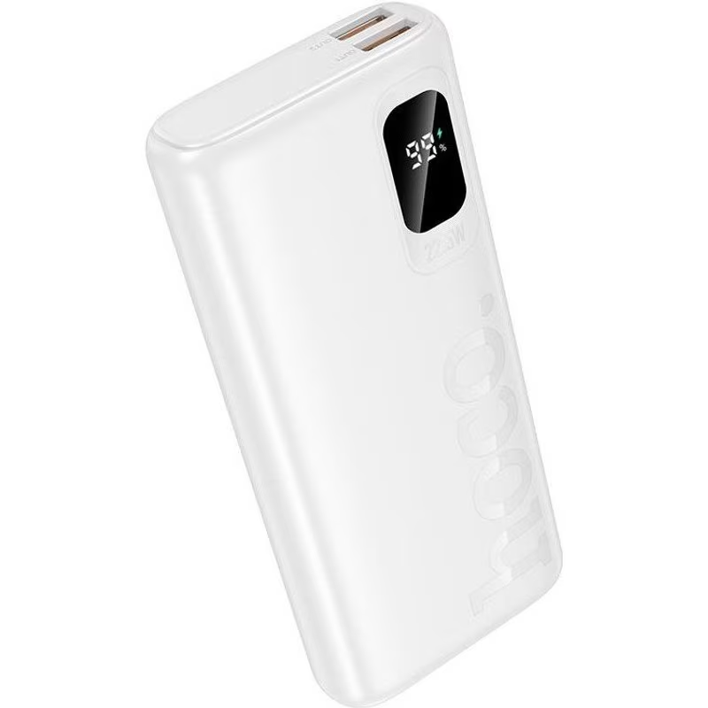 Externí baterie HOCO J158 Pro Runner, 10000mAh, 22,5W, QC + PD, 1 x USB-C - 2 x USB-A, bílá