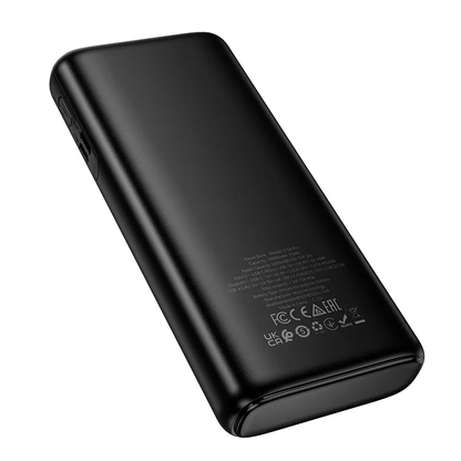 Externí baterie HOCO J158 Pro, 10000mAh, 22,5W, QC + PD, 1 x USB-C - 2 x USB-A, Černá