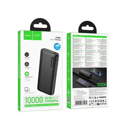 Externí baterie HOCO J158A, 10000mAh, 10W, 2 x USB-A, černá