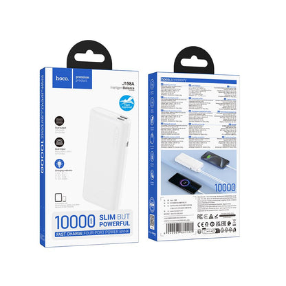 Externí baterie HOCO J158A, 10000mAh, 10W, 2 x USB-A, bílá