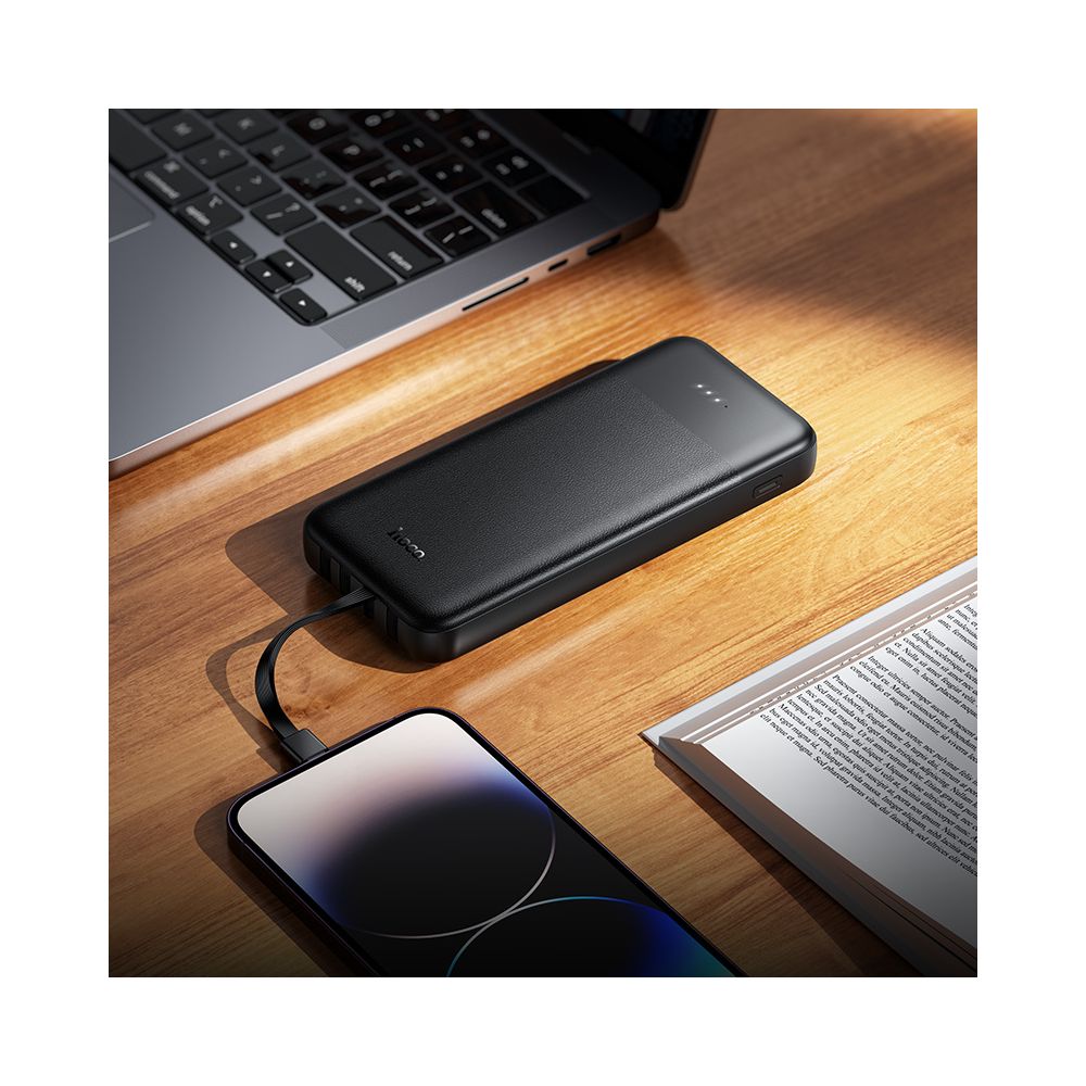 Externí baterie HOCO J163, 10000mAh, 10W, 1 x Lightning - 1 x microUSB - 2 x USB-A - 1 x USB-C, Černá