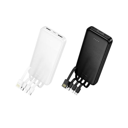 Externí baterie HOCO J163, 10000mAh, 10W, 1 x Lightning - 1 x microUSB - 2 x USB-A - 1 x USB-C, Černá