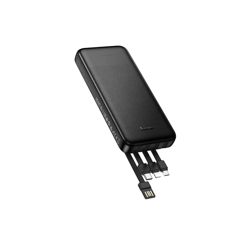 Externí baterie HOCO J163, 10000mAh, 10W, 1 x Lightning - 1 x microUSB - 2 x USB-A - 1 x USB-C, Černá