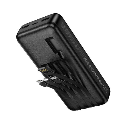 Powerbanka HOCO J163A, 20 000 mAh, 10 W, 1× Lightning – 1× microUSB – 1× USB-C – 2× USB-A, černá