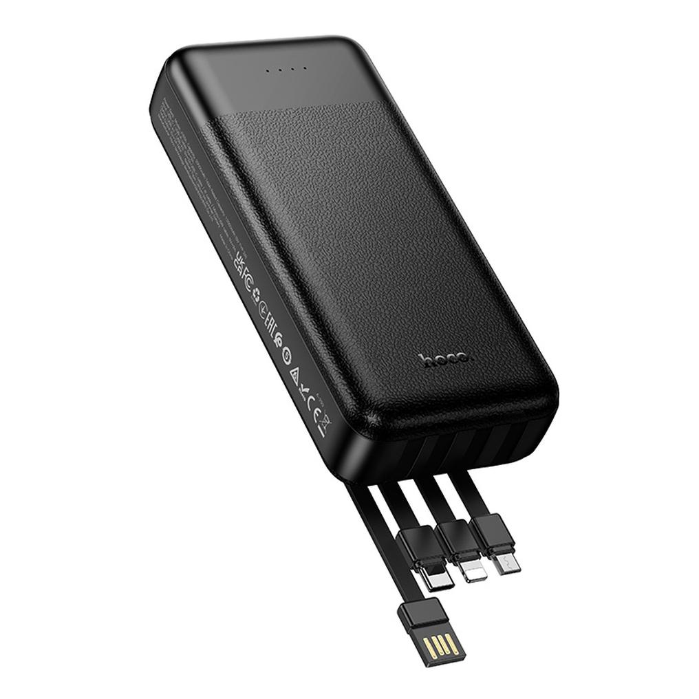 Powerbanka HOCO J163A, 20 000 mAh, 10 W, 1× Lightning – 1× microUSB – 1× USB-C – 2× USB-A, černá
