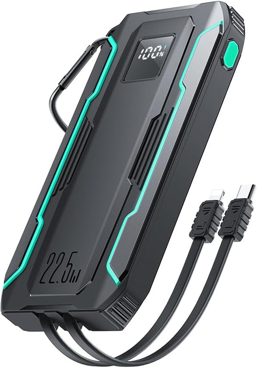 Externí baterie Joyroom JR-L017, 10000mAh, 22.5W, QC + PD, 1 x Lightning - 1 x USB-A - 2 x USB-C, Černá