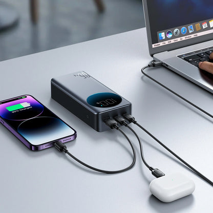 Externí baterie Joyroom JR-PBF05 Pro, 30000mAh, 65W, QC + PD, 1 x USB-A - 2 x USB-C, černá