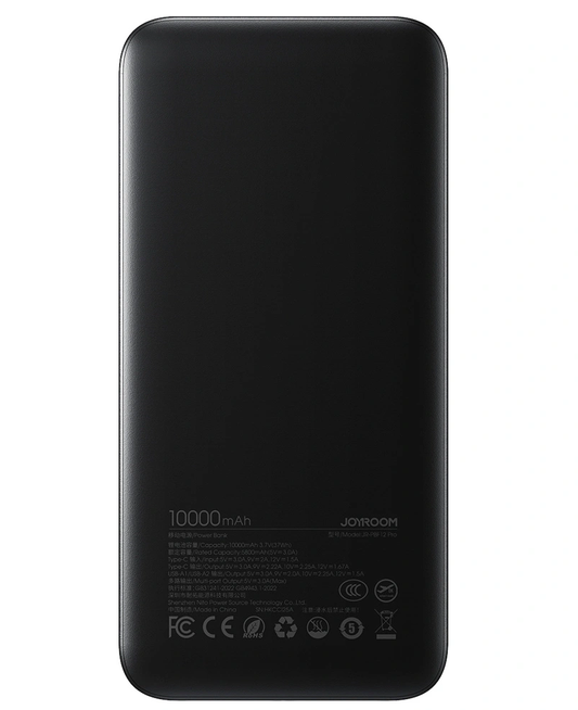 Powerbanka Joyroom JR-PBF12 Pro, 10000mAh, 22,5W, QC + PD, 1 x USB-C - 2 x USB-A, černá