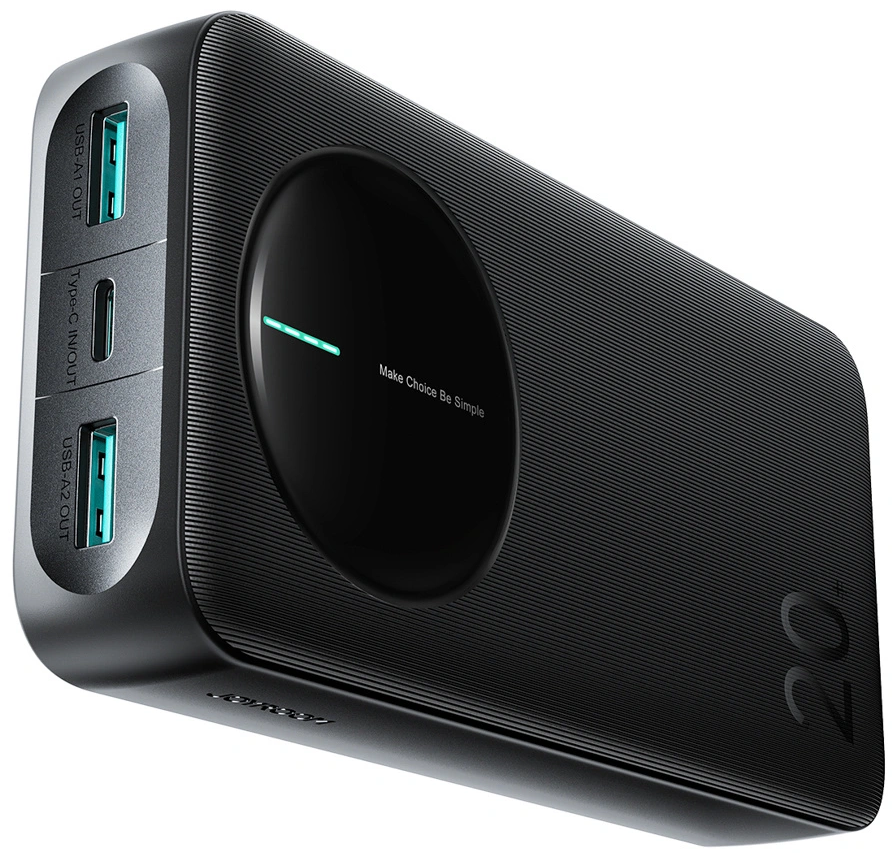 Externí baterie Joyroom JR-PBF14 Pro, 20000mAh, 22.5W, QC + PD, 1 x USB-C - 2 x USB-A, Černá