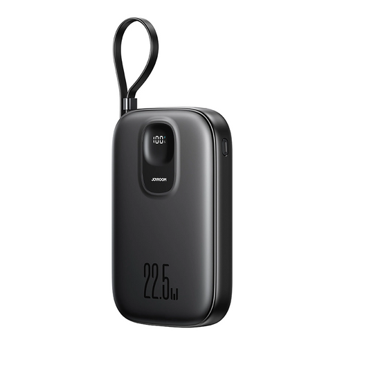 Joyroom JR-PBF18 External Battery, 10000mAh, 22.5W, QC + PD, 1 x Lightning - 1 x USB-A - 1 x USB-C, Black