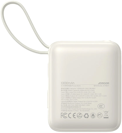 Externí baterie Joyroom JR-PBF27, 10000mAh, 22.5W, PD, 1 x Lightning - 2 x USB-C, Bílá