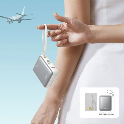 Externí baterie Joyroom JR-PBF27, 10000mAh, 22.5W, PD, 1 x Lightning - 2 x USB-C, Bílá