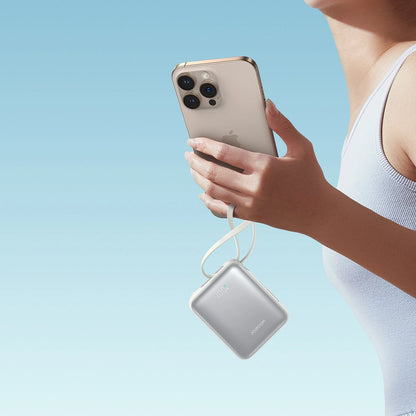 Externí baterie Joyroom JR-PBF27, 10000mAh, 22.5W, PD, 1 x Lightning - 2 x USB-C, Bílá
