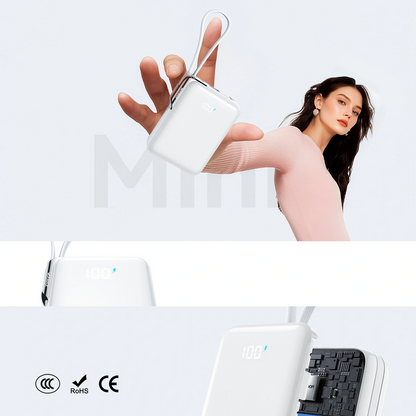 Externí baterie Joyroom JR-PBF27 Pro, 10000mAh, 30W, QC + PD, 1 x Lightning - 2 x USB-C, Bílá