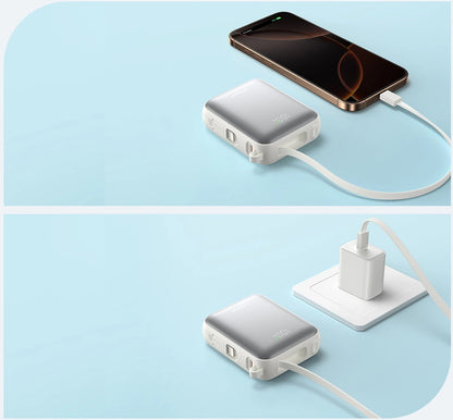 Externí baterie Joyroom JR-PBF27, 10000mAh, 22.5W, PD, 1 x Lightning - 2 x USB-C, Bílá