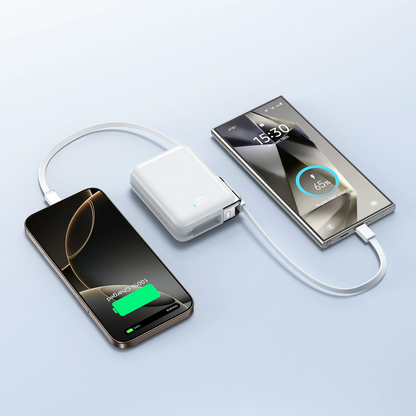 Externí baterie Joyroom JR-PBF27 Pro, 10000mAh, 30W, QC + PD, 1 x Lightning - 2 x USB-C, Bílá