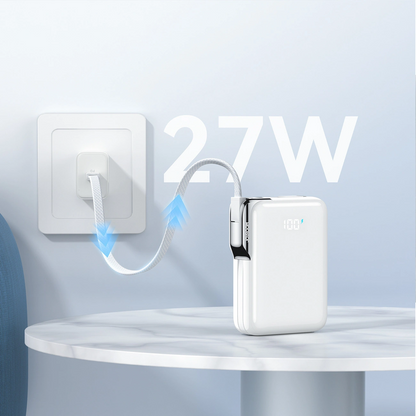 Externí baterie Joyroom JR-PBF27 Pro, 10000mAh, 30W, QC + PD, 1 x Lightning - 2 x USB-C, Bílá