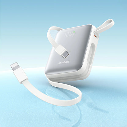 Externí baterie Joyroom JR-PBF27, 10000mAh, 22.5W, PD, 1 x Lightning - 2 x USB-C, Bílá