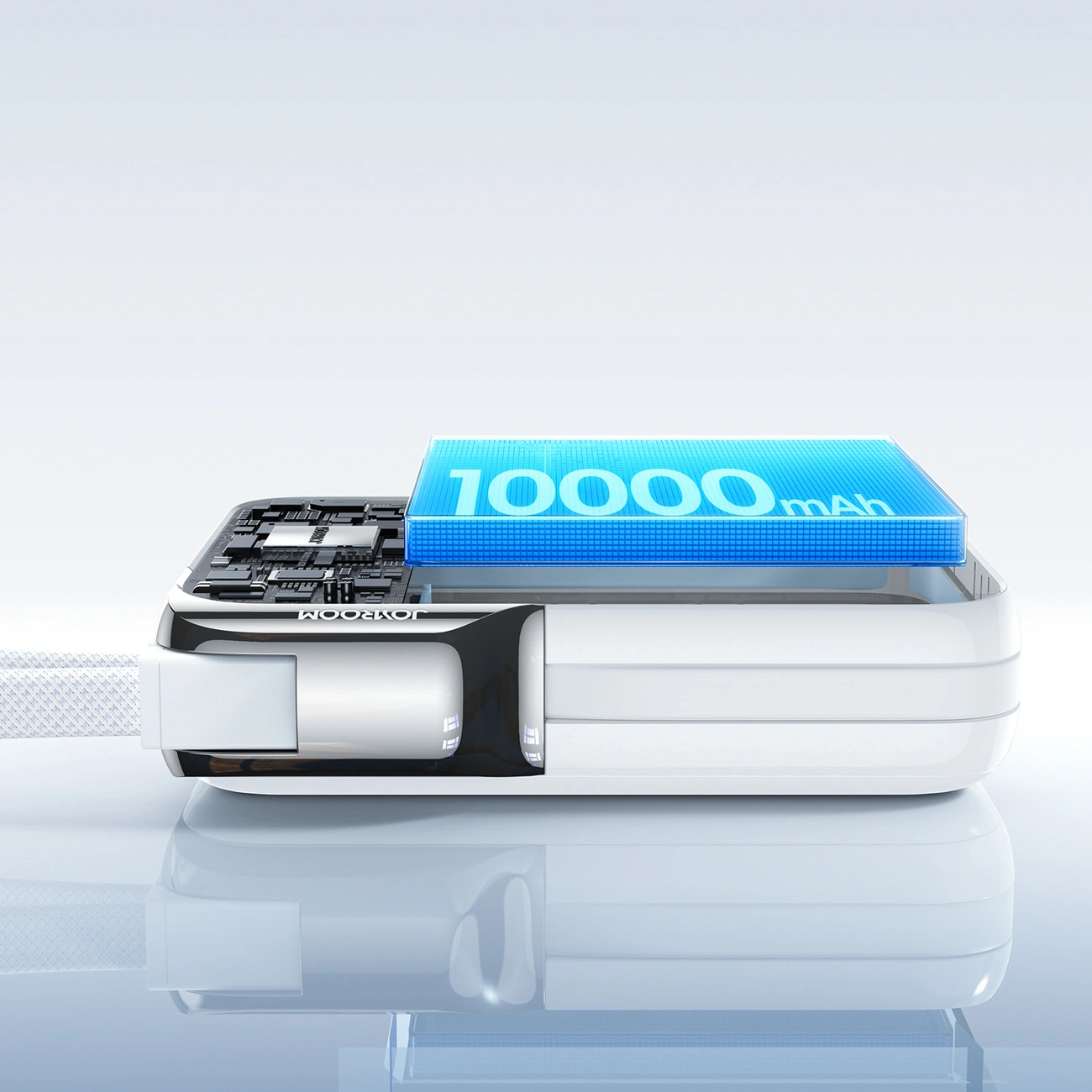 Externí baterie Joyroom JR-PBF27 Pro, 10000mAh, 30W, QC + PD, 1 x Lightning - 2 x USB-C, Bílá