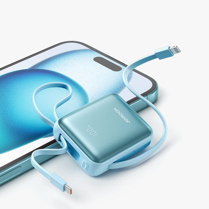 Externí baterie Joyroom JR-PBF27, 10000mAh, 22.5W, PD, 1 x Lightning - 2 x USB-C, Modrá