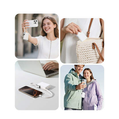 Externí baterie Joyroom JR-PBF27 Pro, 10000mAh, 30W, QC + PD, 1 x Lightning - 2 x USB-C, Bílá