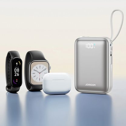 Externí baterie Joyroom JR-PBF29, 20000mAh, 22.5W, QC + PD, 1 x Lightning - 2 x USB-C, Bílá