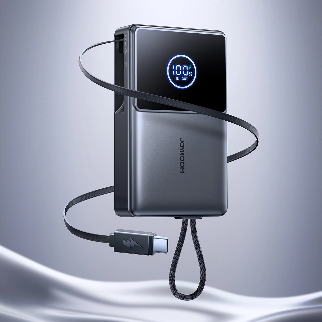 Externí baterie Joyroom JR-PR1, 10000mAh, 22.5W, PD, 2 x USB-C, Šedá