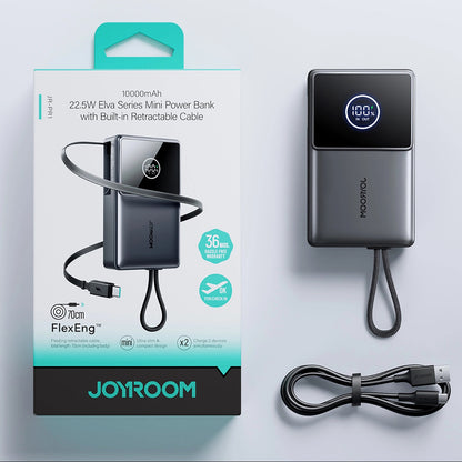 Externí baterie Joyroom JR-PR1, 10000mAh, 22.5W, PD, 2 x USB-C, Šedá