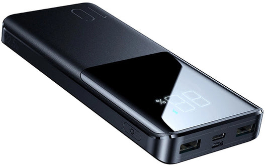 Externí baterie Joyroom JR-QP191, 10000mAh, 22.5W, QC + PD, 1 x USB-C - 2 x USB-A, Černá