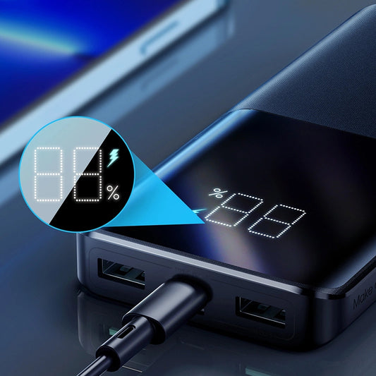 Externí baterie Joyroom JR-QP191, 10000mAh, 22.5W, QC + PD, 1 x USB-C - 2 x USB-A, Černá