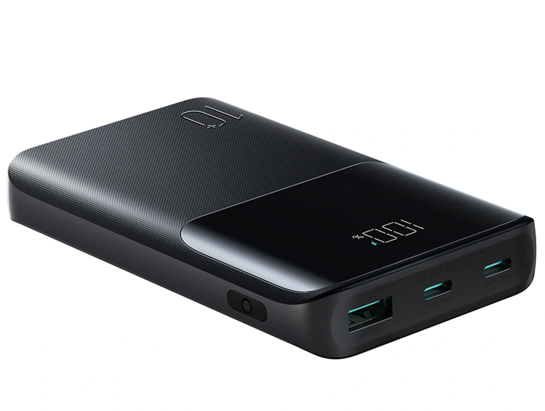 Externí baterie Joyroom JR-QP191, 10000mAh, 22.5W, QC + PD, 1 x USB-A - 2 x USB-C, Černá
